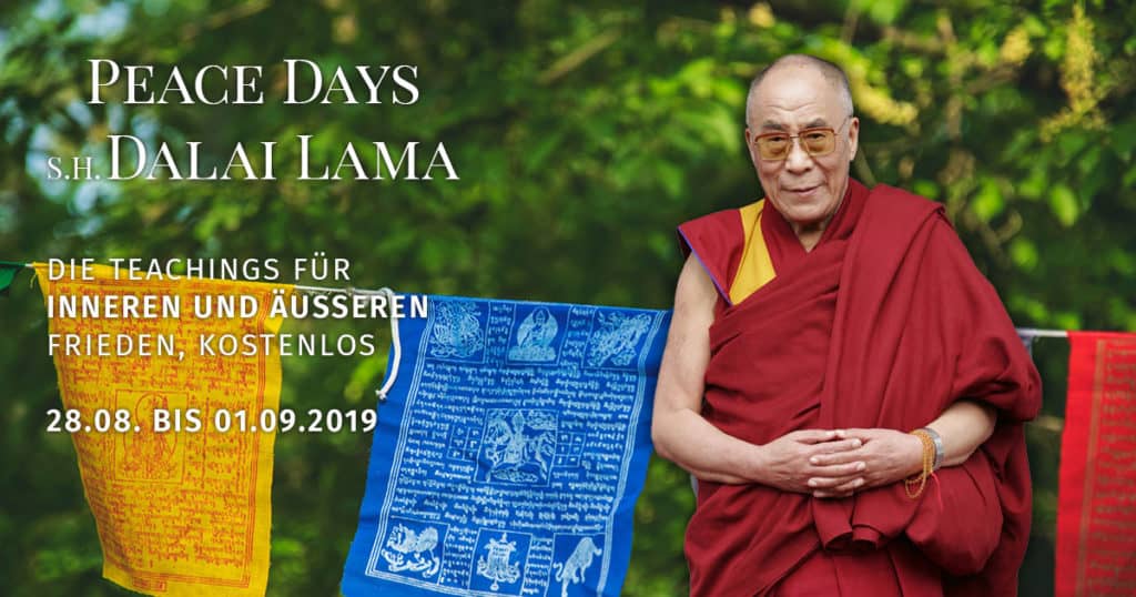 Peace Days 2019 mit S.H. Dalai Lama. Innerer und äußerer Friede. Kostenlose Videos.