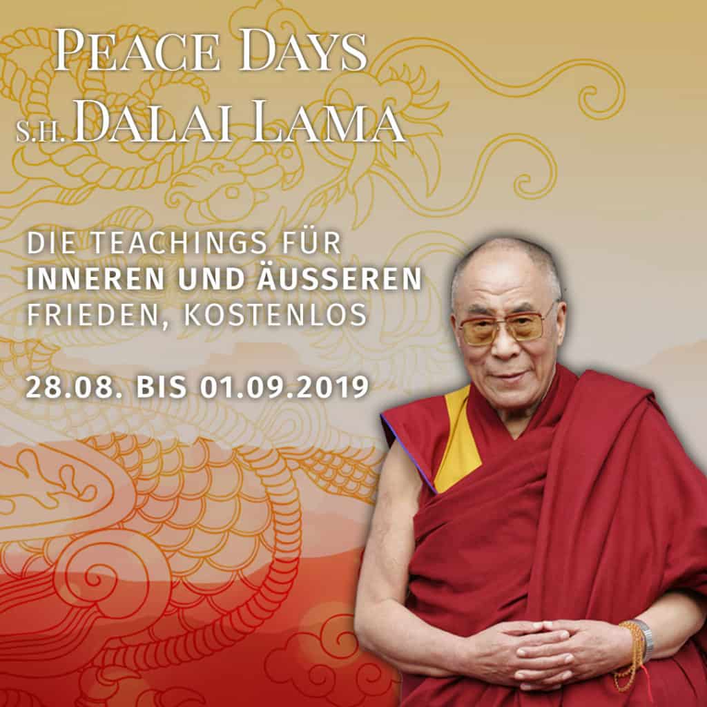 Peace Days 2019 mit S.H. Dalai Lama. Innerer und äußerer Friede. Kostenlose Videos.