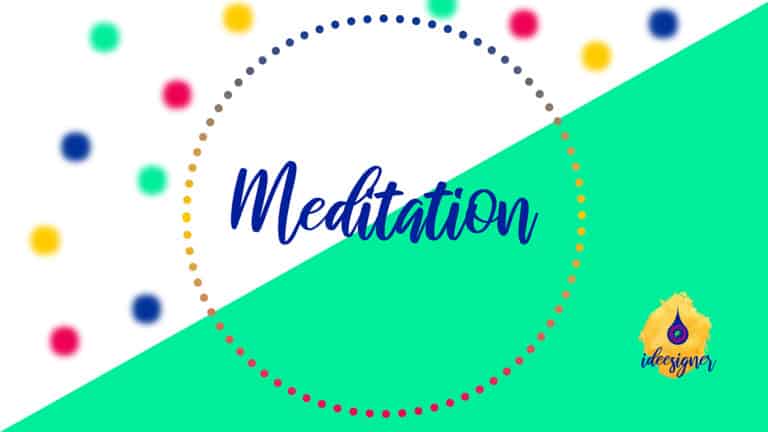 Meditation mit Kopfhörern und Augenmaske