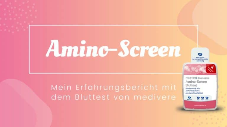 Amino-Screen-Bluttest von medivere. 22 Aminosäuren inkl. Taurin
